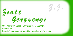 zsolt gerzsenyi business card